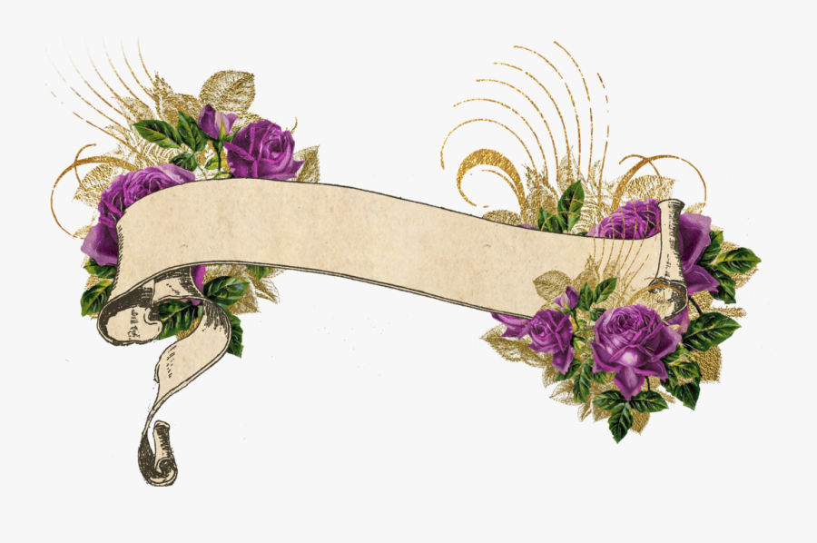 Transparent Vintage Floral Png - Purple Flower Vintage Png, Transparent Clipart