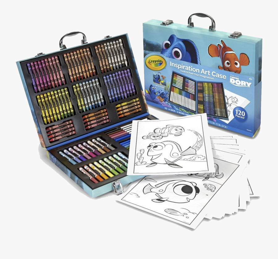 Details About Disney Art Set Kids Crayola Color Crayons - Crayola Finding Dory Art Kit, Transparent Clipart
