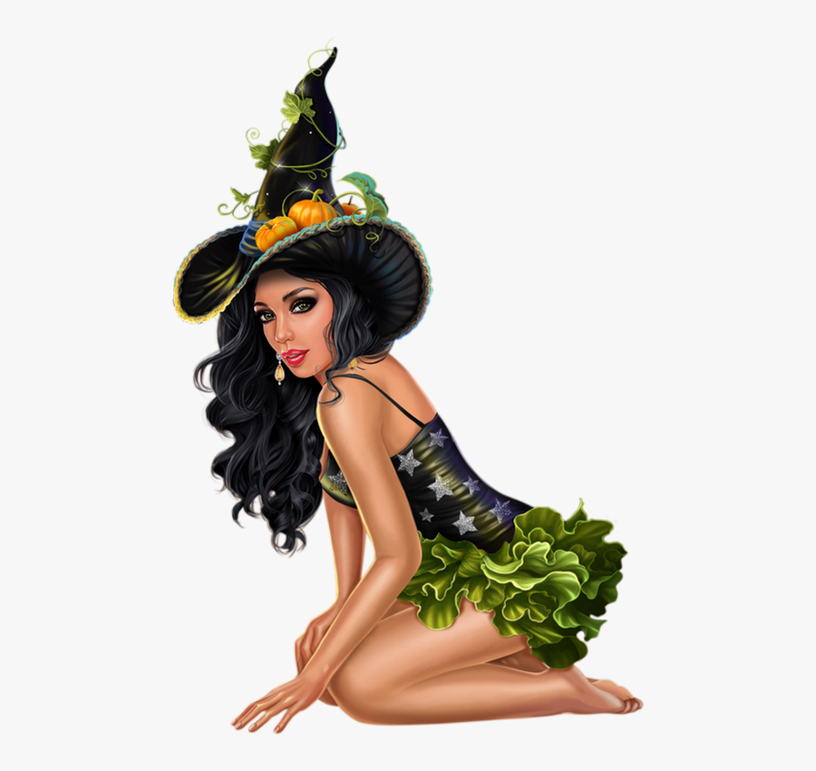 Sexy Witch Transparent Background, Transparent Clipart