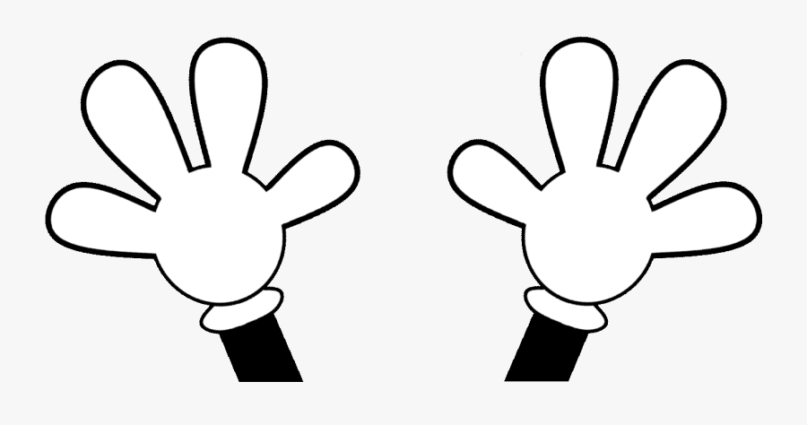 Transparent Mickey Hands Clipart - Cartoon Mickey Hands Png, Transparent Clipart
