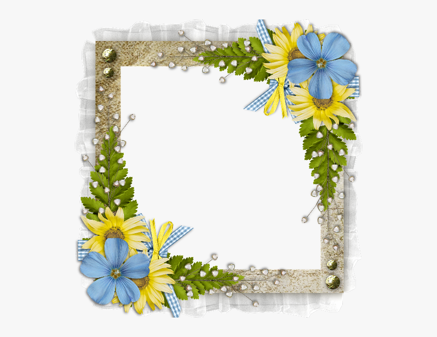 Floral Border Design For Awards, Transparent Clipart