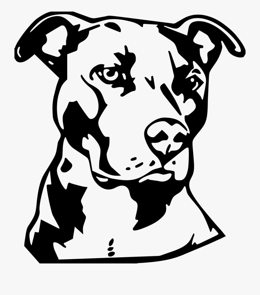 Pitbull Face Clipart, Transparent Clipart