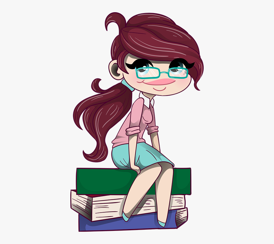 transparent nerd girl clipart  cute nerd anime girl  free