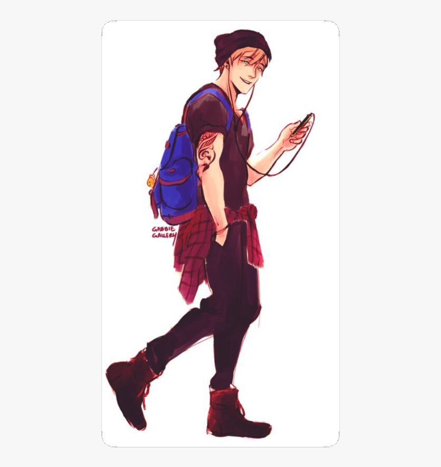 Guy Man Walking Headphones - Free Makoto Tachibana Fanart, Transparent Clipart