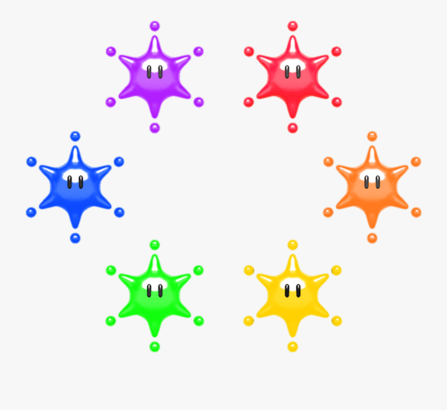 Big Paper Mario Stars Color Paint Splash Clipart , - Paper Mario Color Splash Stars, Transparent Clipart