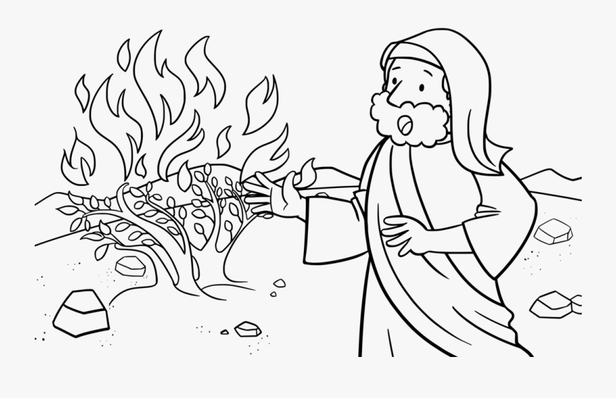 Moses And The Burning Bush Activity Sheets, Transparent Clipart