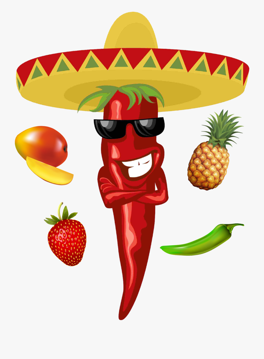 Cinco De Mayo Red Peppers, Transparent Clipart