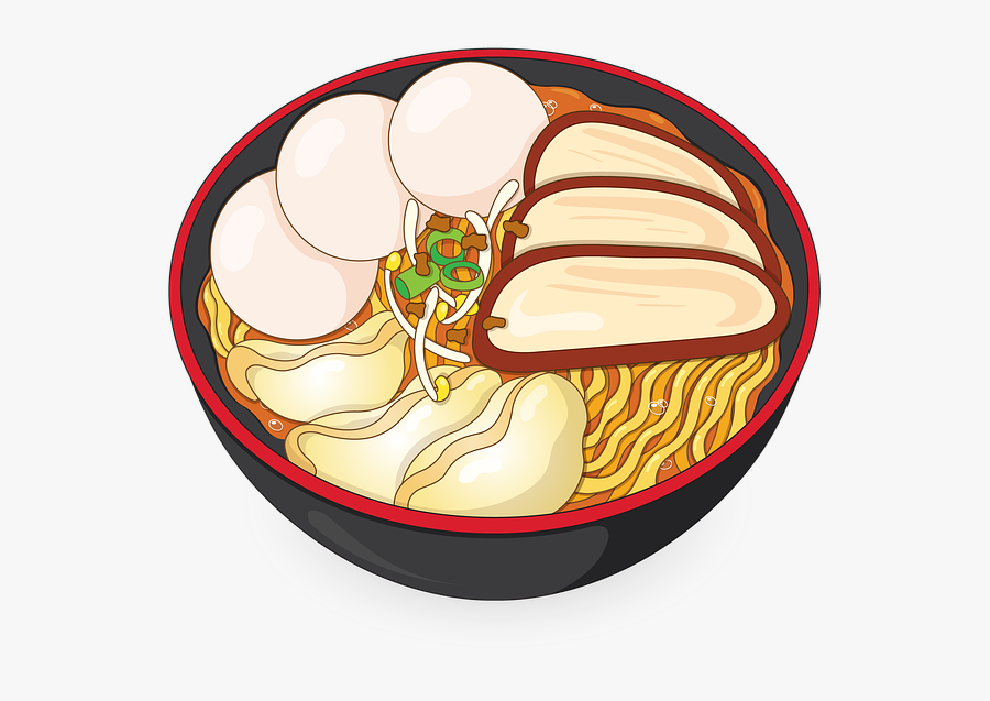 Ramen, Noodles, Noodle, Bowl, Gyoza, Cha, Pork, Meat - Ramen Bowl Png, Transparent Clipart