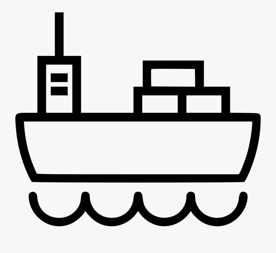 Go Ship Boat Dock - Cargo Ship Png Cartoon Black And White, Transparent Clipart