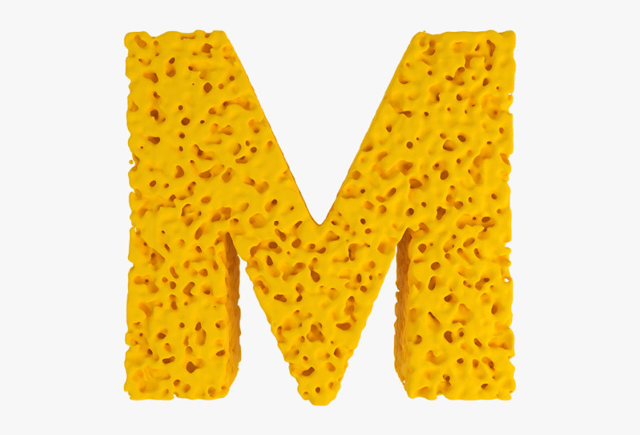 Yellow Sponge Font - Sponge 3d Letter, Transparent Clipart