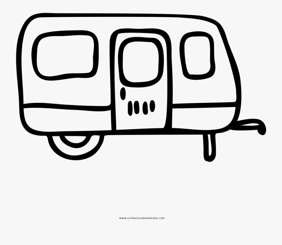 Trailer Coloring Page, Transparent Clipart