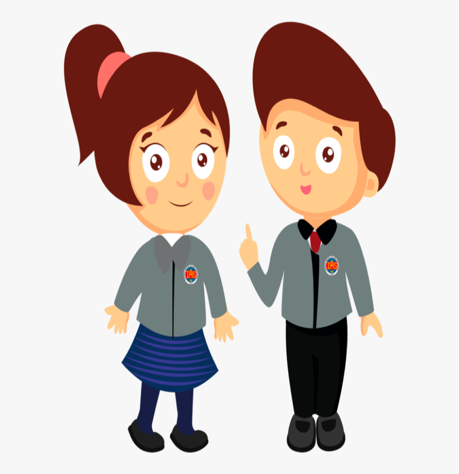 College Boy And Girl Cartoon Png, Transparent Clipart