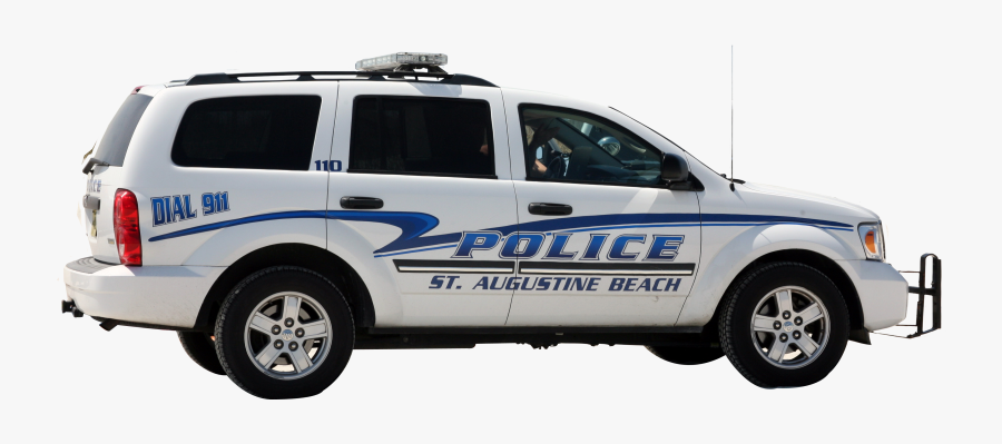 Police Car Land Rover Vehicle - Police Car Png Side, Transparent Clipart