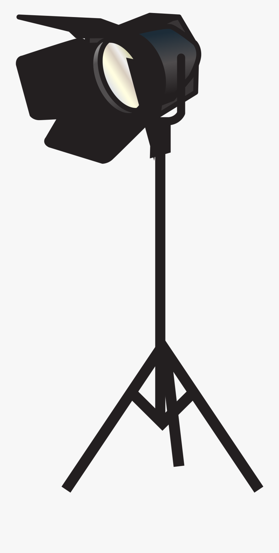 Theater Or Studio Spotlight On Tripod - Studio Light Clip Art, Transparent Clipart