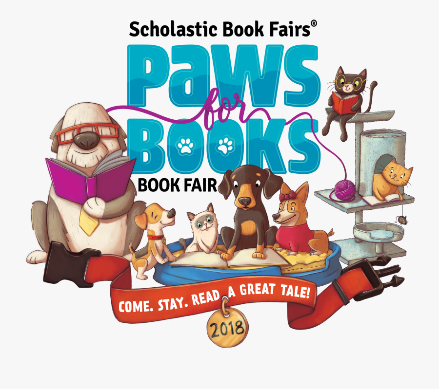 Spring Book Fair - Scholastic Book Fair Paws For Books, Transparent Clipart