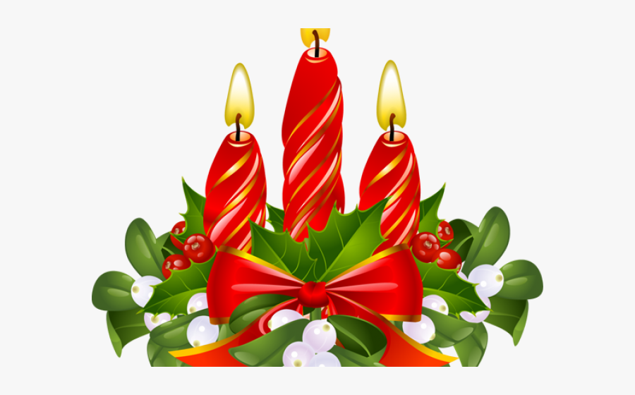 Christmas Candle Clipart Png, Transparent Clipart