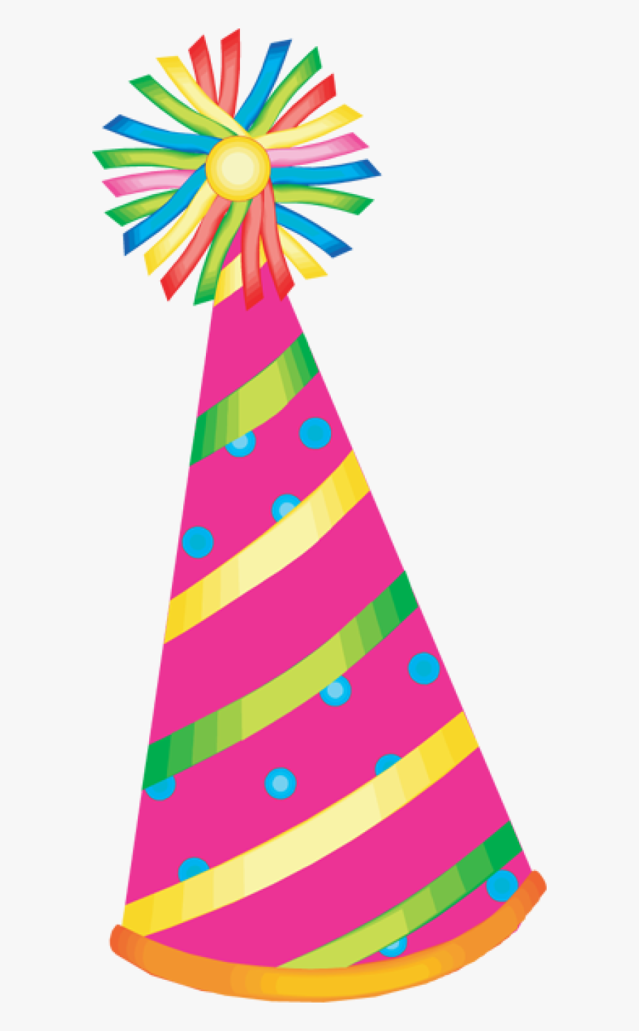 Party Hat Clipart - Transparent Background Birthday Hat Png, Transparent Clipart