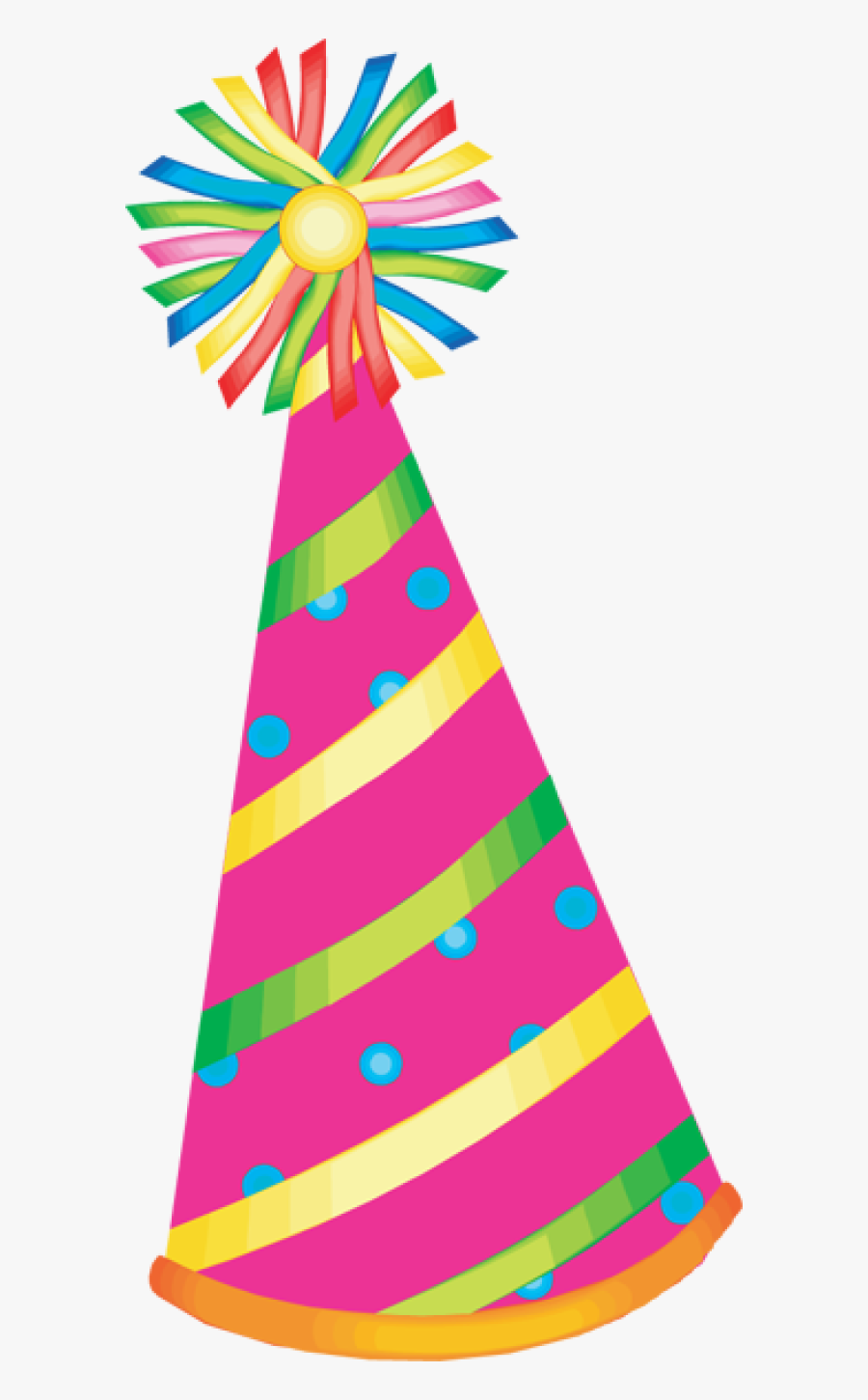 Party Hat Clipart - Transparent Background Birthday Hat Png , Free