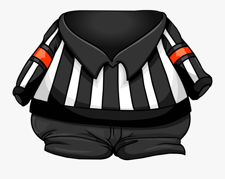 Hockey Clipart Ref - Hockey Cartoon Referee Shirt, Transparent Clipart