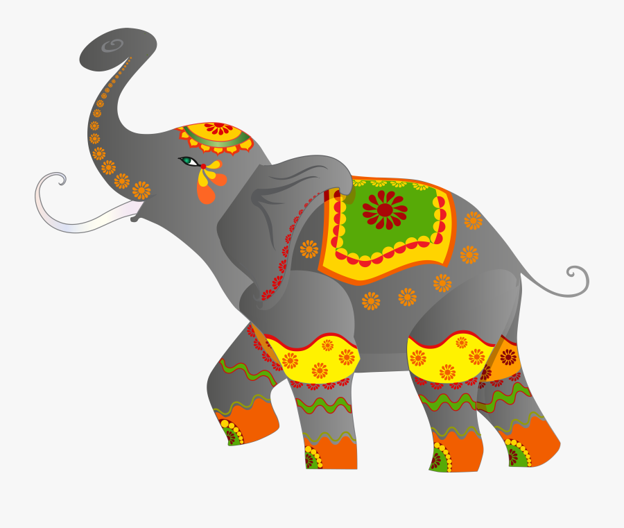 Elephant Clipart Png - Chinese Dragon And Indian Elephant, Transparent Clipart