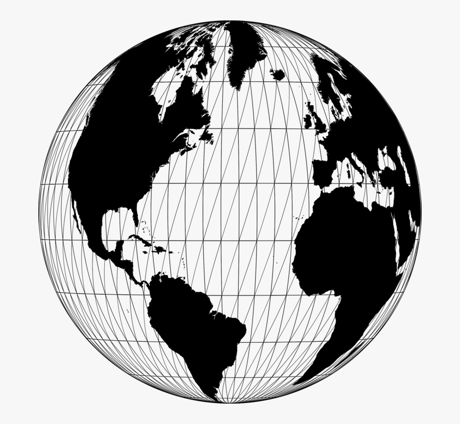 Silhouette,monochrome Photography,globe - World Map Stamp, Transparent Clipart