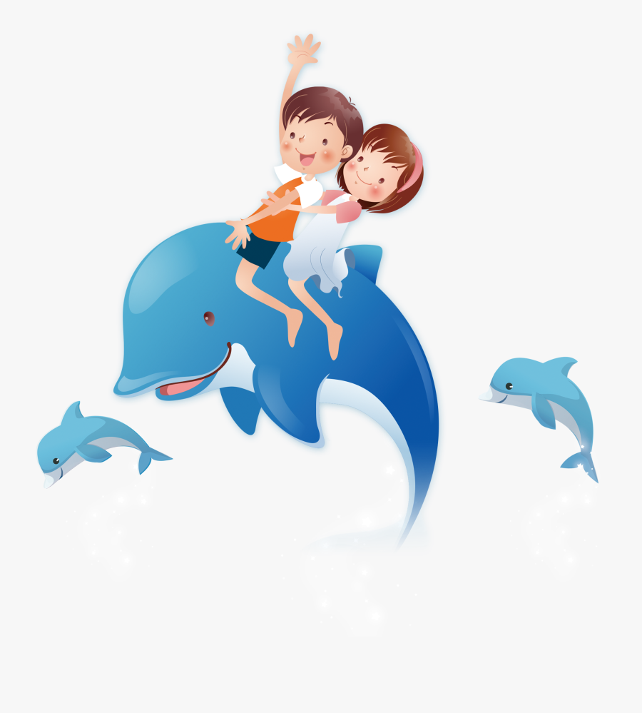 Clipart Dolphin Underwater - Cartoon Whales, Transparent Clipart