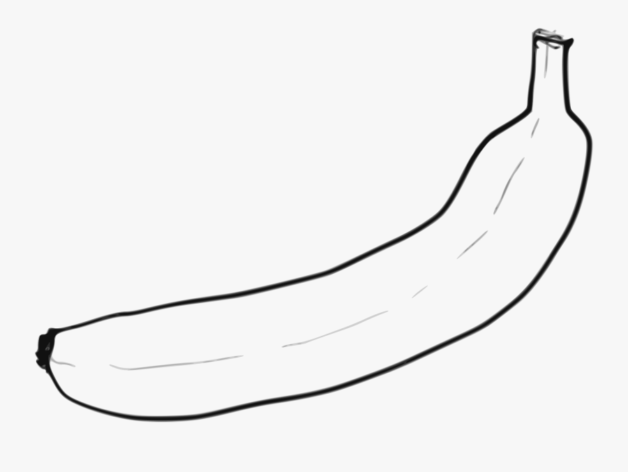 Clipart - Single Banana Clipart Black And White , Free Transparent ...