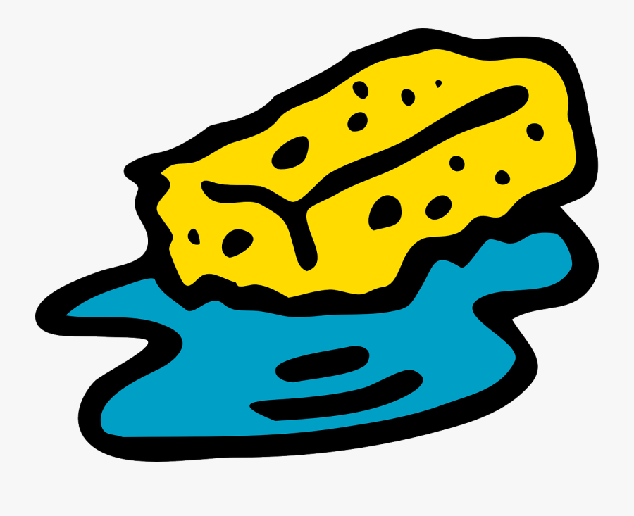 Collection Of Cleaning Cartoon - Sponge Clipart, Transparent Clipart