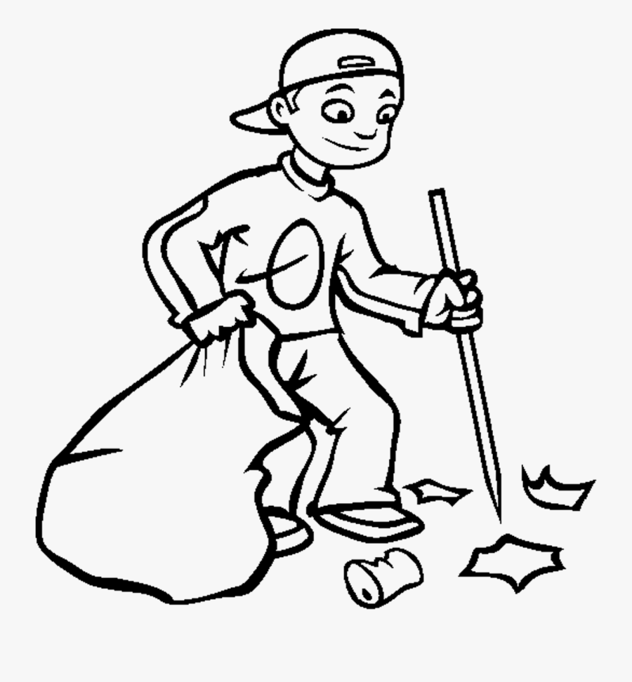 Garbage Drawing Cleanliness - People Picking Up Trash Drawing, Transparent Clipart