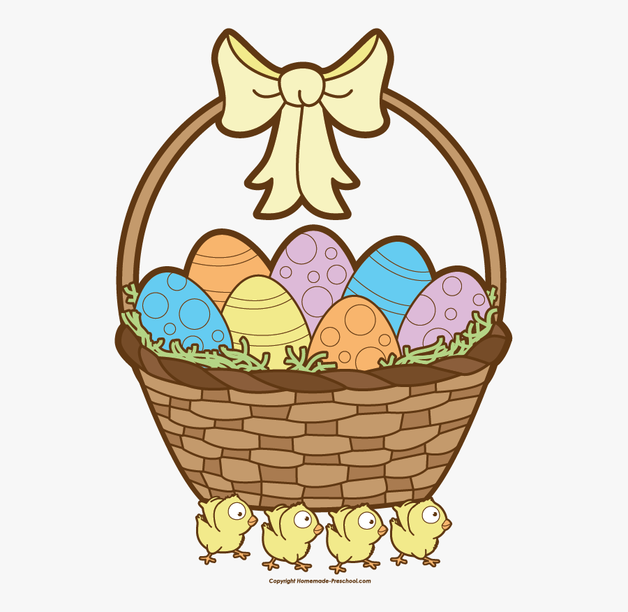 Clip Art Easter Basket, Transparent Clipart