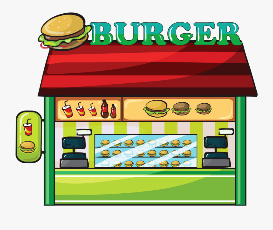 Restaurant Clipart Burger Restaurant - Fast Food Restaurant Clipart Png, Transparent Clipart