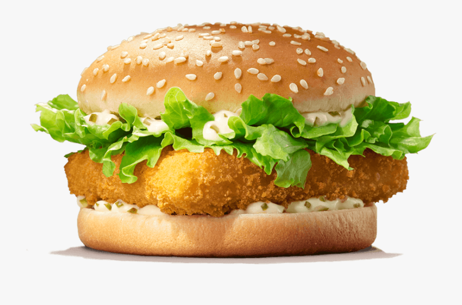 Veggie Burger Clipart Fish - Burger King Fish King, Transparent Clipart