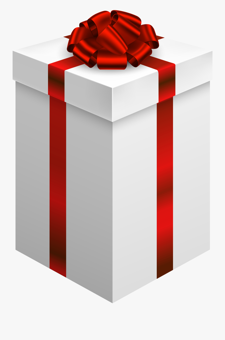 Gift Box With Red Bow Png Clipart - Gift Box Png Transparent, Transparent Clipart