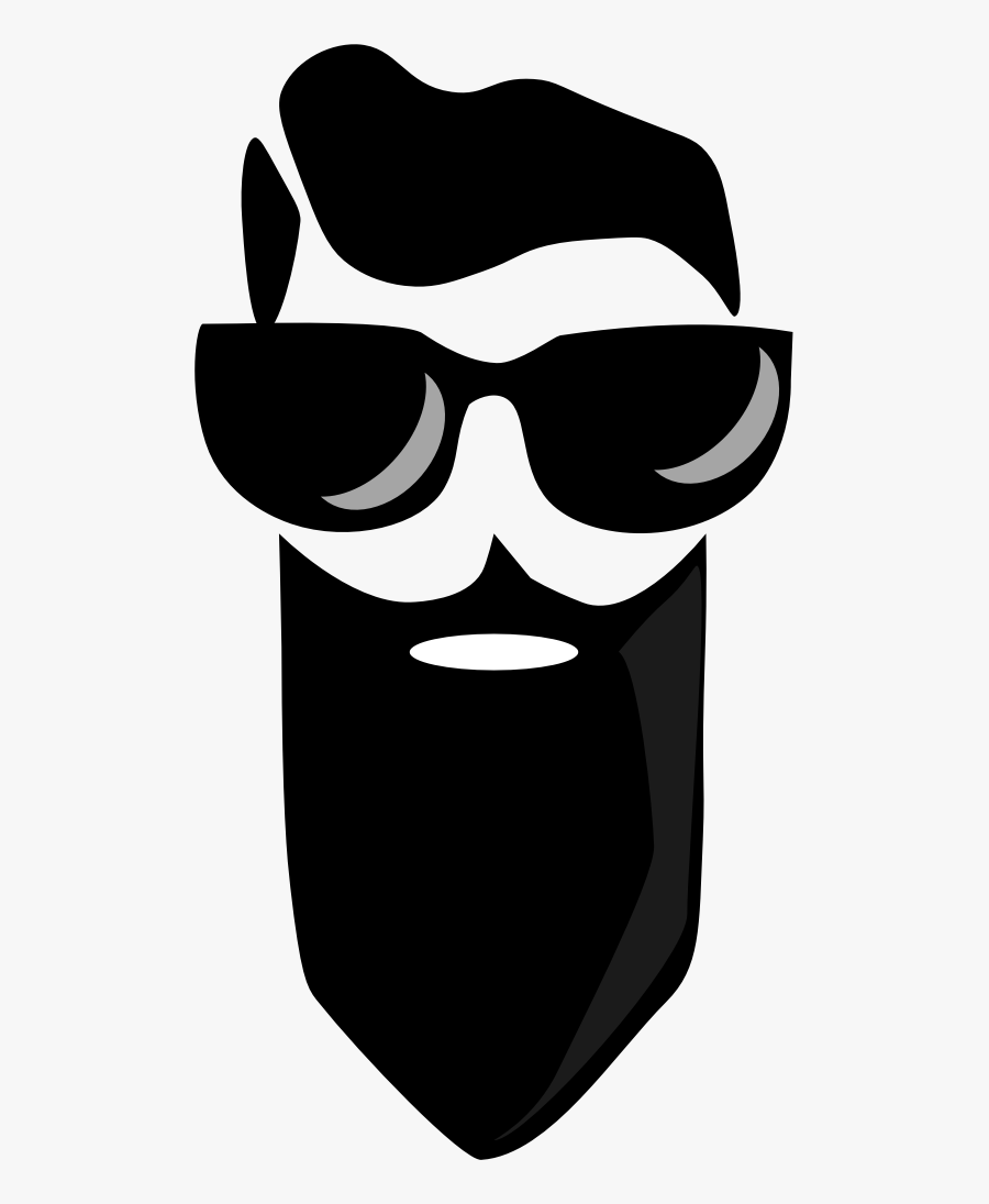 Men Clipart Beard - Beard Man Black And White Png Cartoon, Transparent Clipart