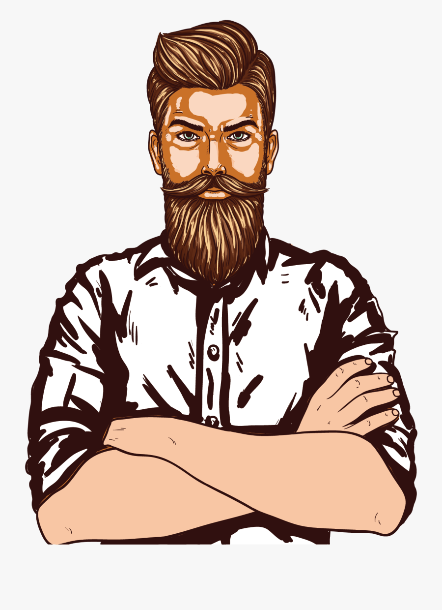 Man Page, Man Vector, Beard Man, Clipart Images, Clip - Vector Beard