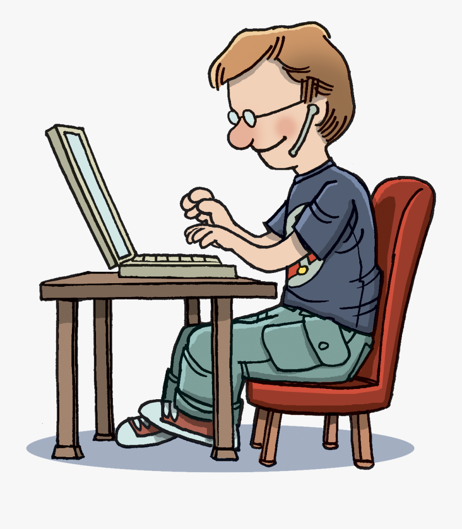 Sick Computer Png - Typing On Keyboard Clipart, Transparent Clipart