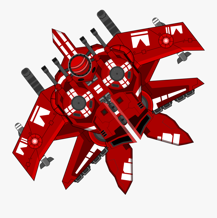 Spaceship Clipart Red - Transparent Background Clipart Spaceship, Transparent Clipart