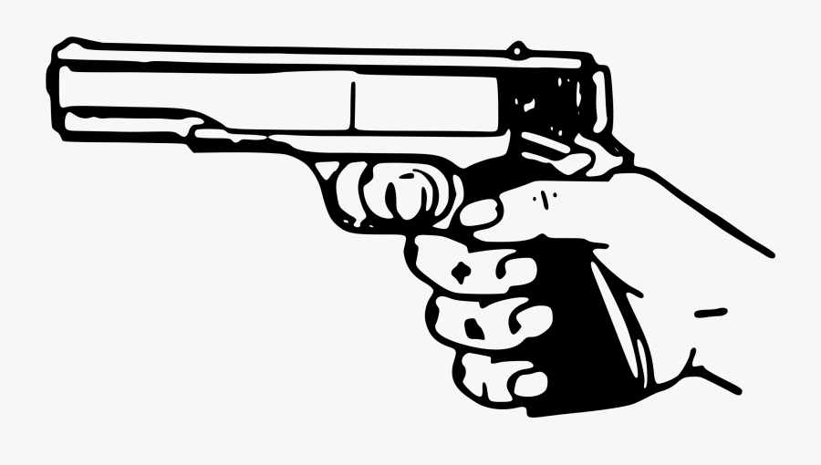 Transparent Glue Stick Clipart - Shooting A Gun Drawing, Transparent Clipart