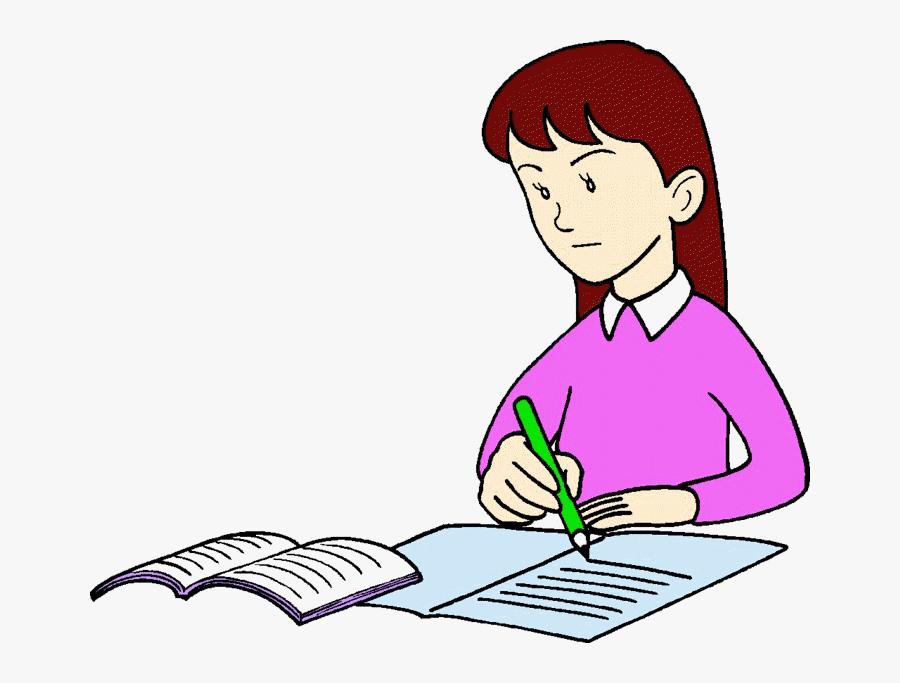 Girl Writing Clipart Gif, Transparent Clipart