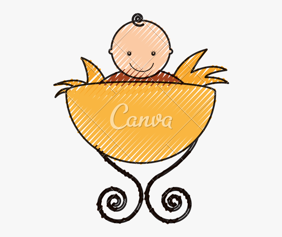 Baby Jesus In Manger, Transparent Clipart