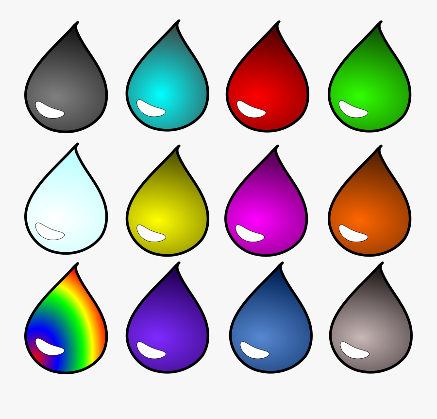 Transparent Water Drop Png - Color Drops Clipart, Transparent Clipart