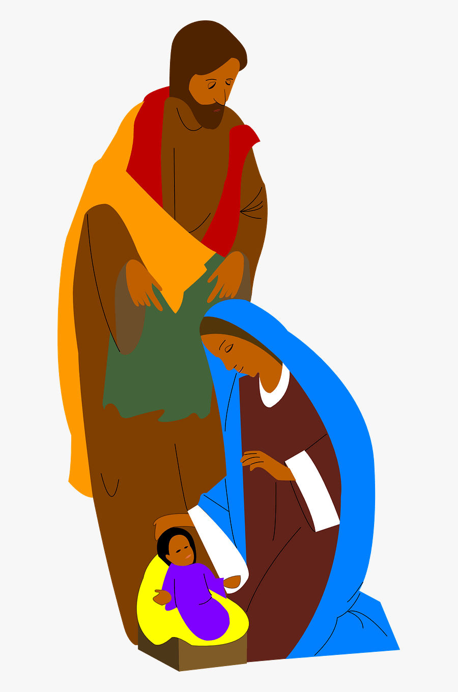 Nativity Jesus Mary - Religious Christmas Clip Art, Transparent Clipart