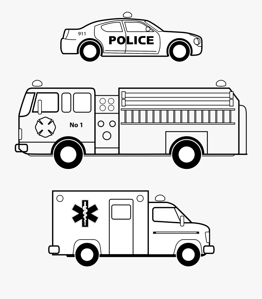 25+ Clipart Fire Truck Black And White Images