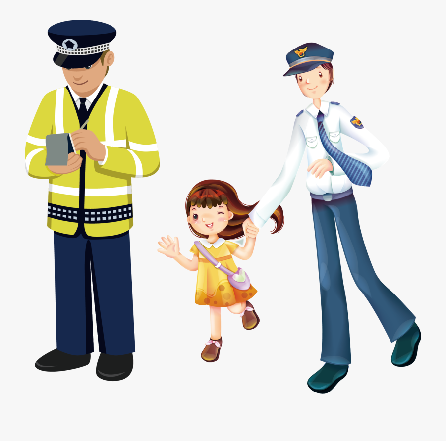 Transparent Police Woman Clipart - Traffic Police Man Png, Transparent Clipart