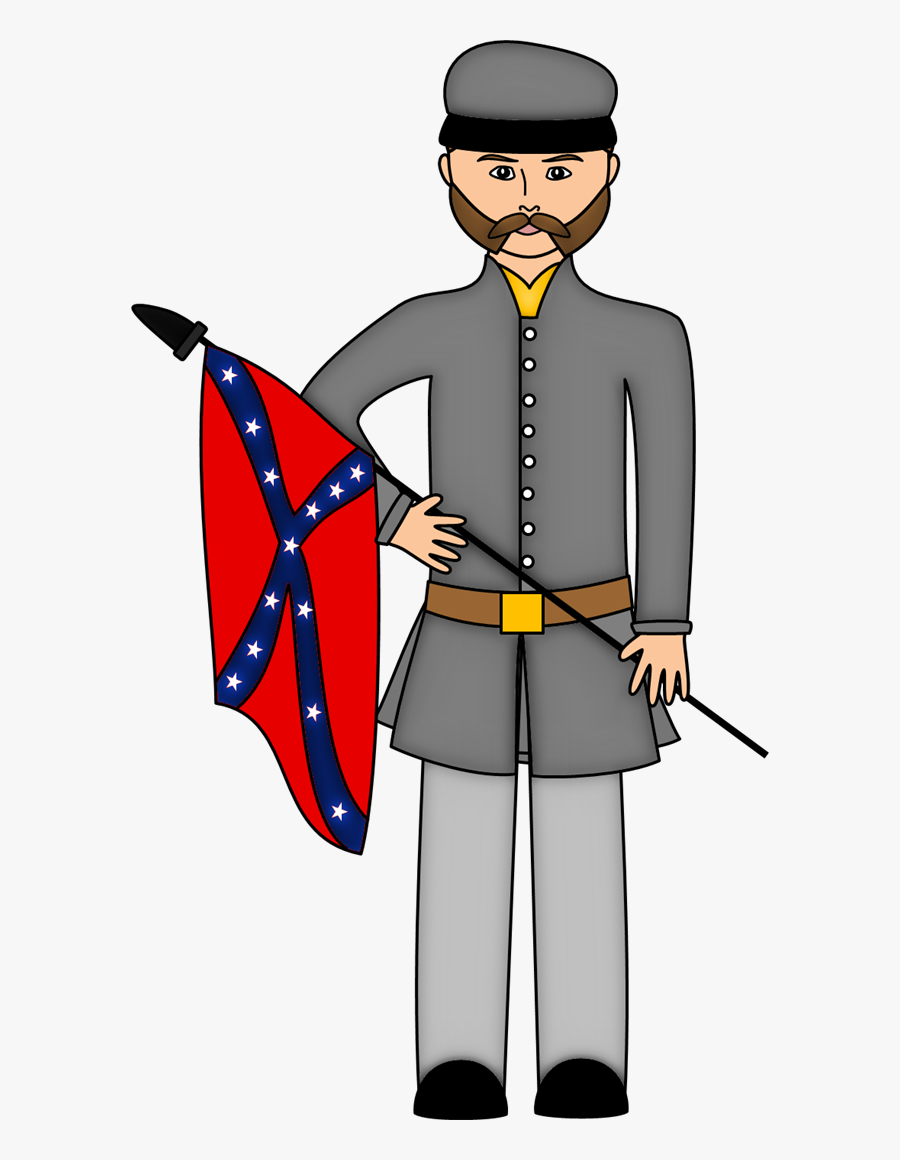 Civil War Clipart Confederacy - Civil War Soldiers Clipart, Transparent Clipart
