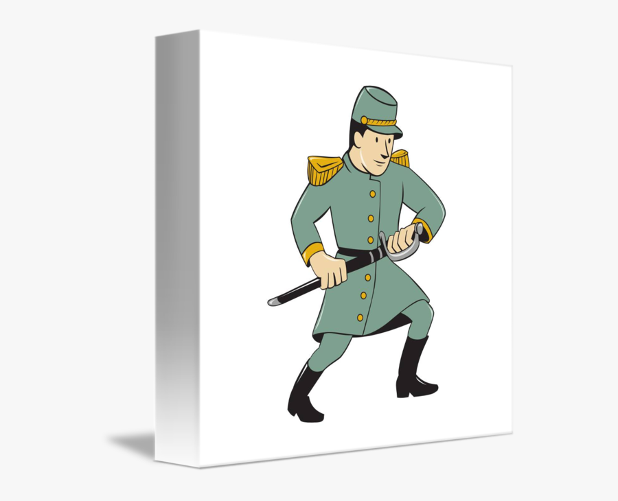 Transparent Civil War Soldier Clipart - Confederate Soldiers Civil War Drawing, Transparent Clipart