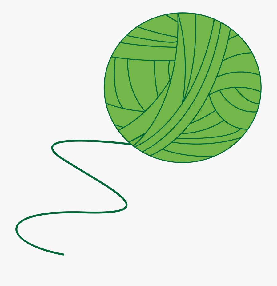 Green Ball Of Yarn - Yarn Ball Vector Png, Transparent Clipart