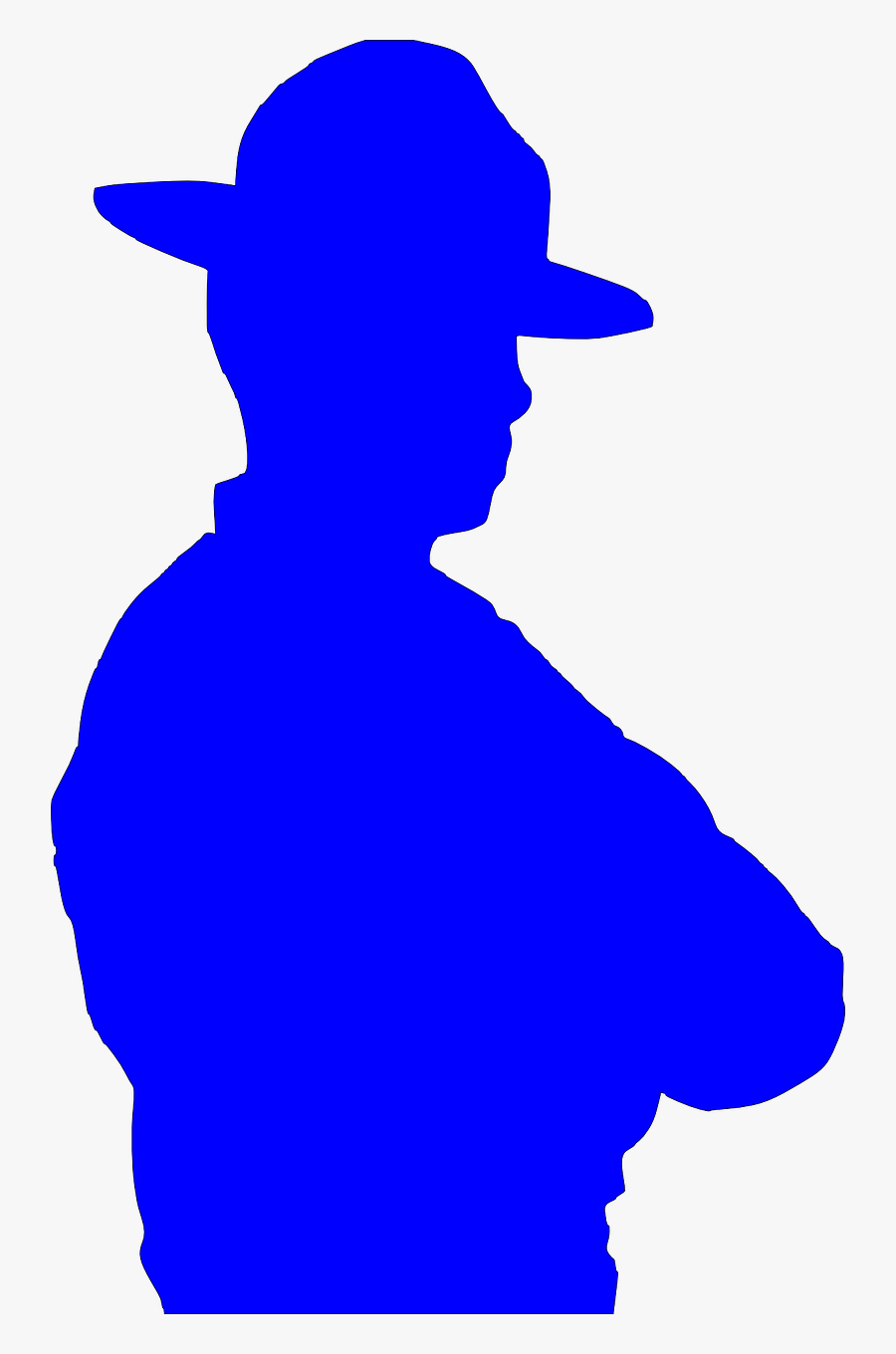Silhouette State Police Officer, Transparent Clipart