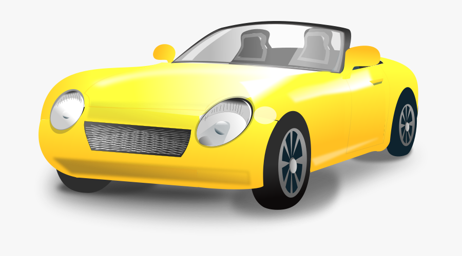 Free Yellow Sports Car - Red And Blue Car, Transparent Clipart
