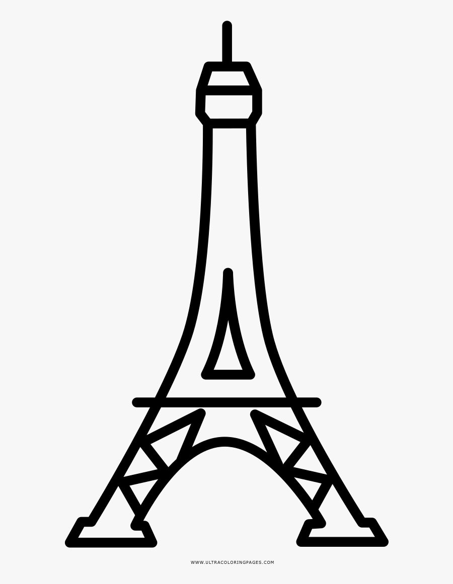Eiffel Tower Coloring Page - Eiffel Tower Icon Transparent, Transparent Clipart